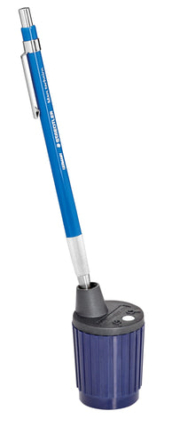 STAEDTLER Mars Lead Pointer: Rotary Mechanical Pencil Lead Sharpener for 2mm Holders, Precision Tool for Architects, Engineers & Artists, Dust Wiper & Adjustable Cone, Built-In Shavings Reservoir