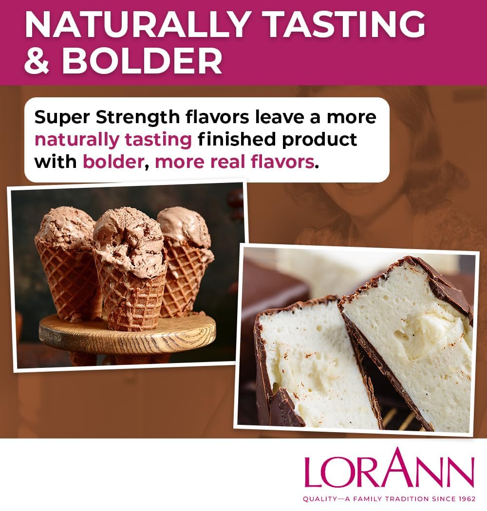 LorAnn Oils Super Strength Flavoring - Used For Candy Making, Flavoring, Baking, Hard Candy, & Flavor Oils - Bold, Natural Flavors 4X Stronger Than Extracts - Pralines & Cream, 0.125 fl oz
