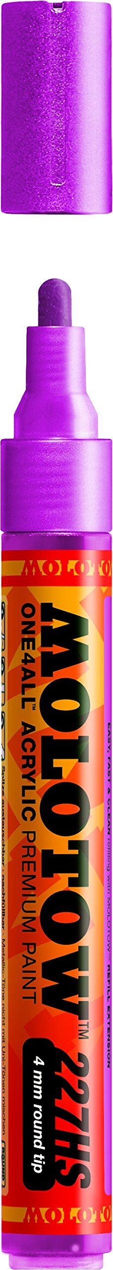Molotow ONE4ALL Acrylic Paint Marker, 4mm, Metallic Pink, 1 Each (227.303)