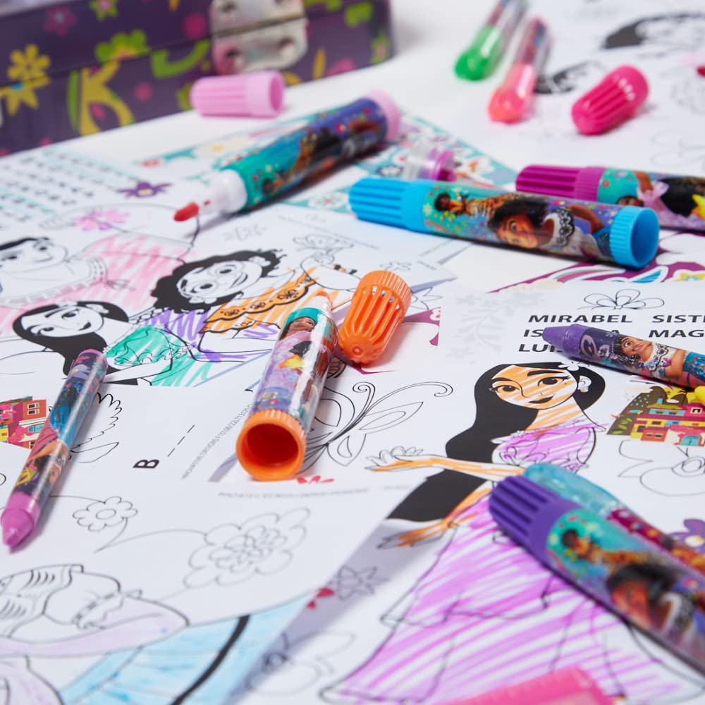 Innovative Designs Disney Encanto Deluxe Activity Set for Kids with Carrying Tin, Coloring Sheets, Stickers, & Art Supplies, 500+ Pieces