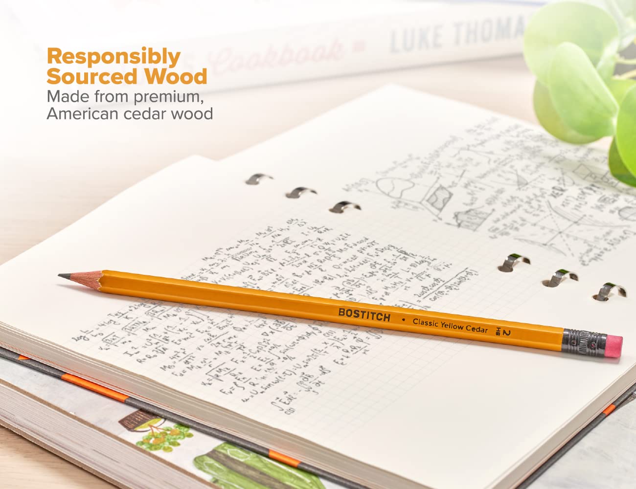 Bostitch Office Premium #2 Pencils, American Cedar Wood, Pre-Sharpened, HB Graphite, 500-Pack