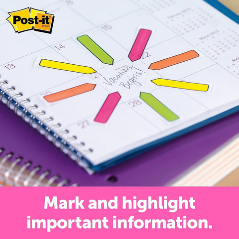 Post-it 684ARR4 Arrow 1/2-Inch Page Flags, Four Assorted Bright Colors, 24/Color, 96-Flags/Pack