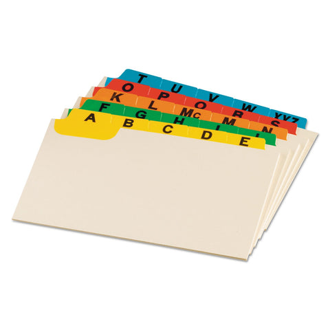 Oxford 05827 Laminated Tab Index Card Guides, Alpha, 1/5 Tab, Manila, 5 x 8 (Set of 25)