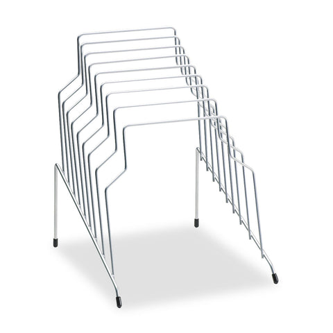 Fellowes Wire Step File Organizer, 8 Sections, 10.12 x12.12 x 11.87 Inches, Silver (72604)