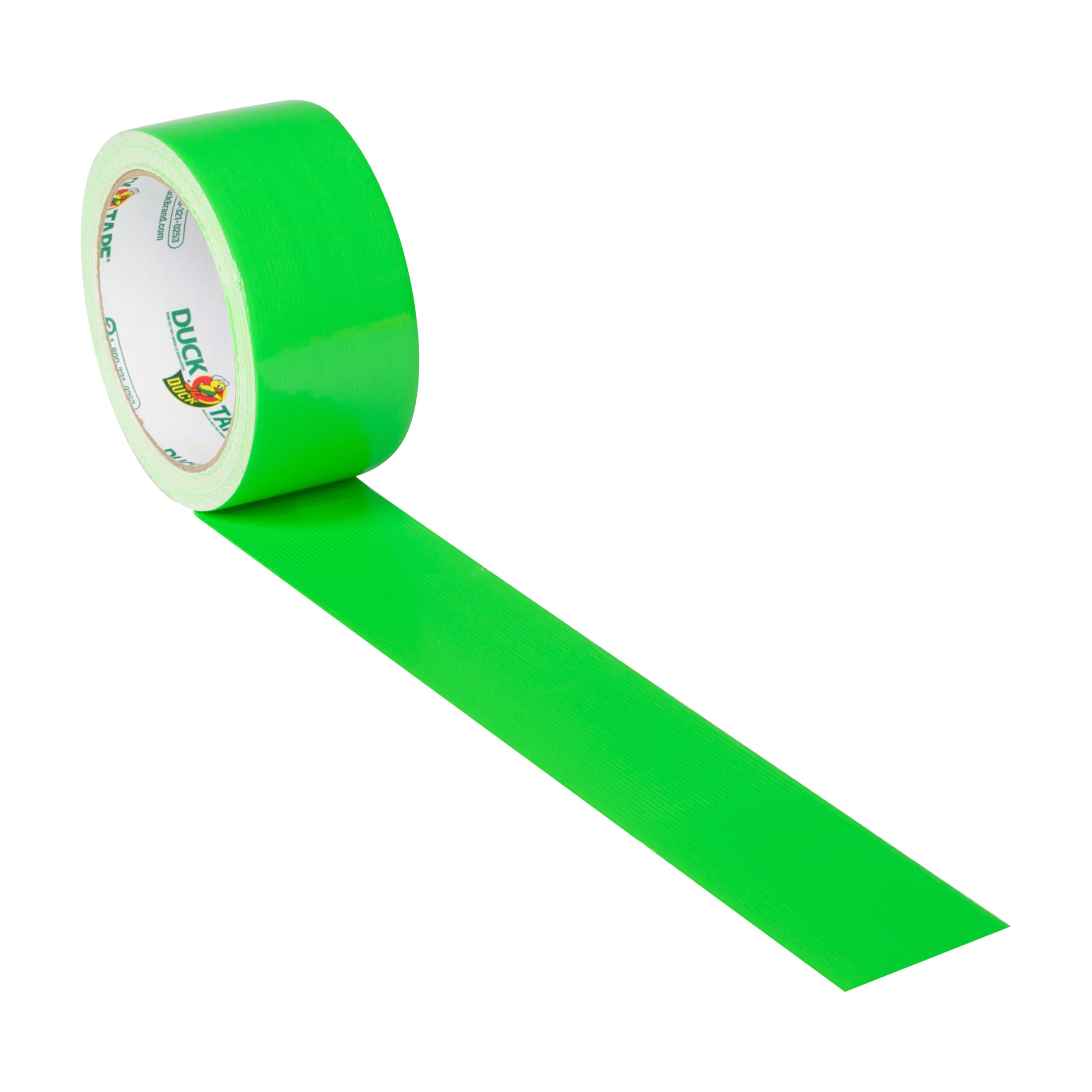 Duck 1265018 Color Duct Tape Neon Lime Green, 1.88 Inches x 15 Yards, Single Ro