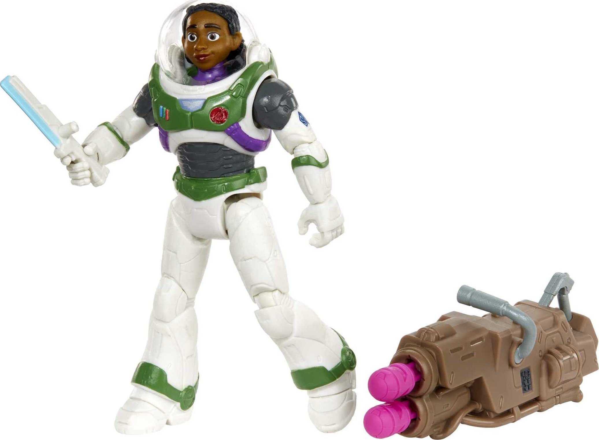 Mattel Disney and Pixar Lightyear Action Figure & Accessories Set, Mission Equipped Izzy Hawthorne with Strike Action & 12 Posable Joints, 4.5-inch