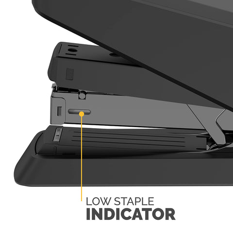 Fellowes LX870 EasyPress Full Strip One Touch Desk Stapler, 40 Sheet Capacity - Black