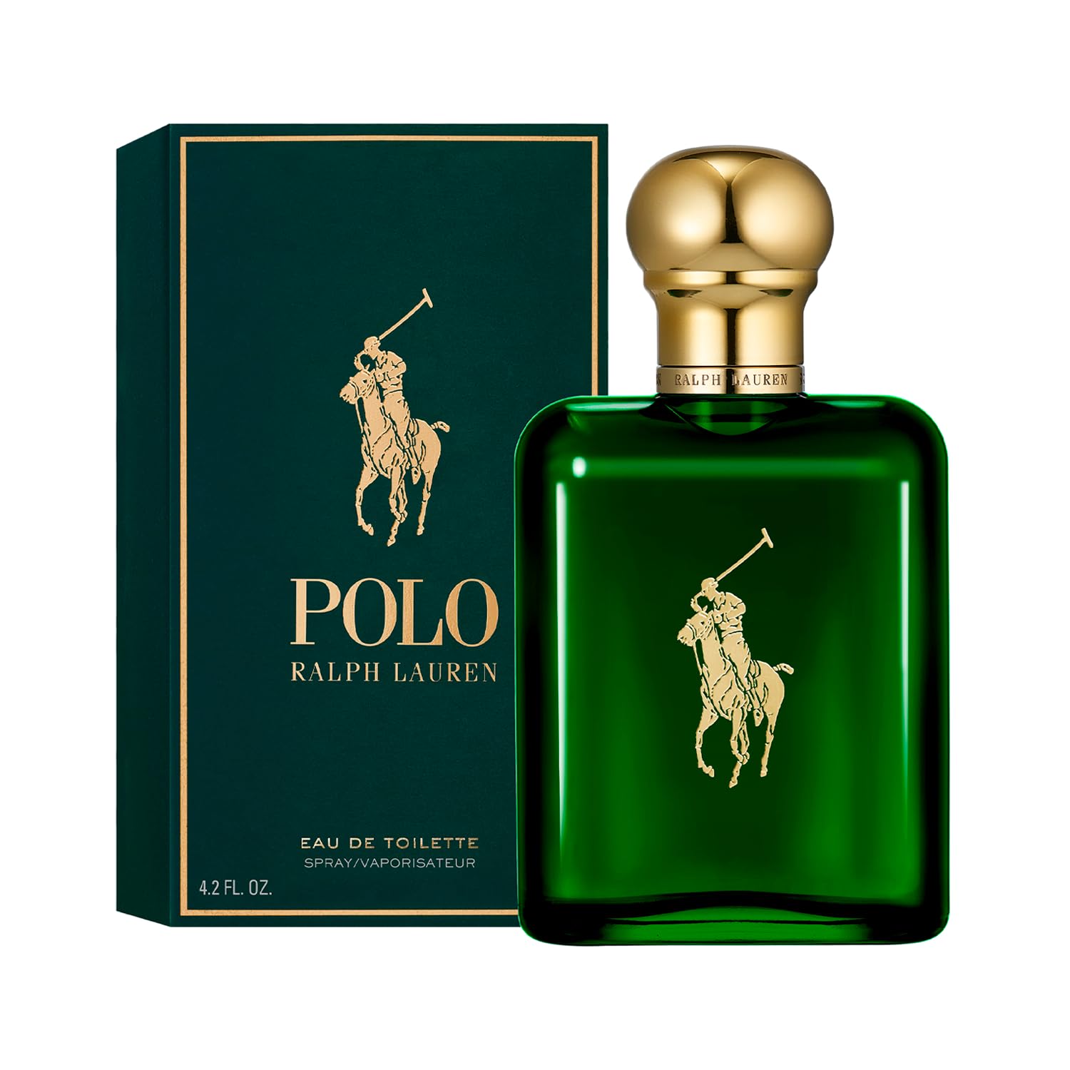 RALPH LAUREN FRAGRANCES Polo - Eau de Toilette - Men's Cologne - Woody & Spicy - With Pine, Patchouli, Leather, and Tobacco - Medium Intensity - 4.2 Fl Oz
