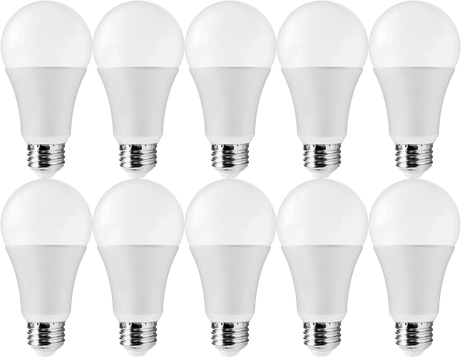 Satco S11411 9.5-Watt A19 LED Light Bulbs, 60-Watt Replacement, 5000K Natural Light, 760 Lumens, 10 Pack