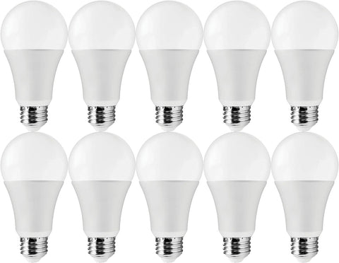 Satco S11411 9.5-Watt A19 LED Light Bulbs, 60-Watt Replacement, 5000K Natural Light, 760 Lumens, 10 Pack