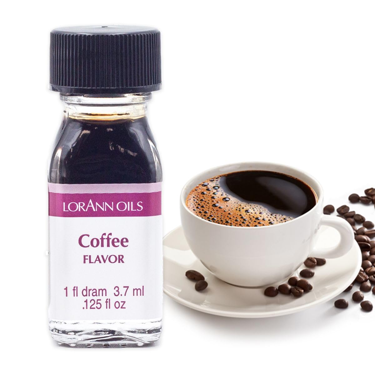 LorAnn Oils Super Strength Flavoring - Used For Candy Making, Flavoring, Baking, Hard Candy, & Flavor Oils - Bold, Natural Flavors 4X Stronger Than Extracts - Coffee, Pack of 2, 0.125 fl oz