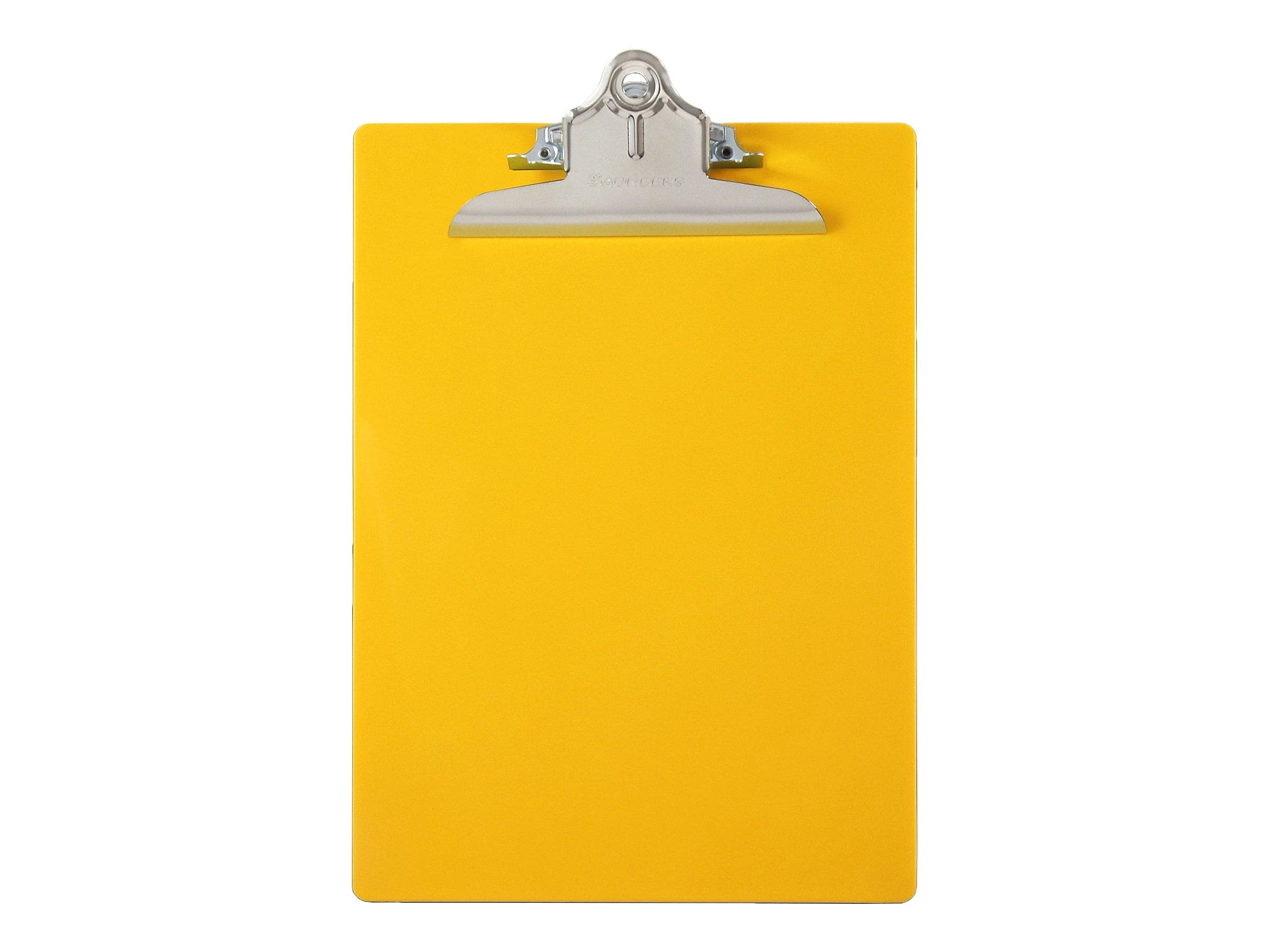 Saunders 21605 Recycled Plastic Clipboard w/Ruler Edge, 1" Clip Cap, 8 1/2 x 12 Sheets, Yellow