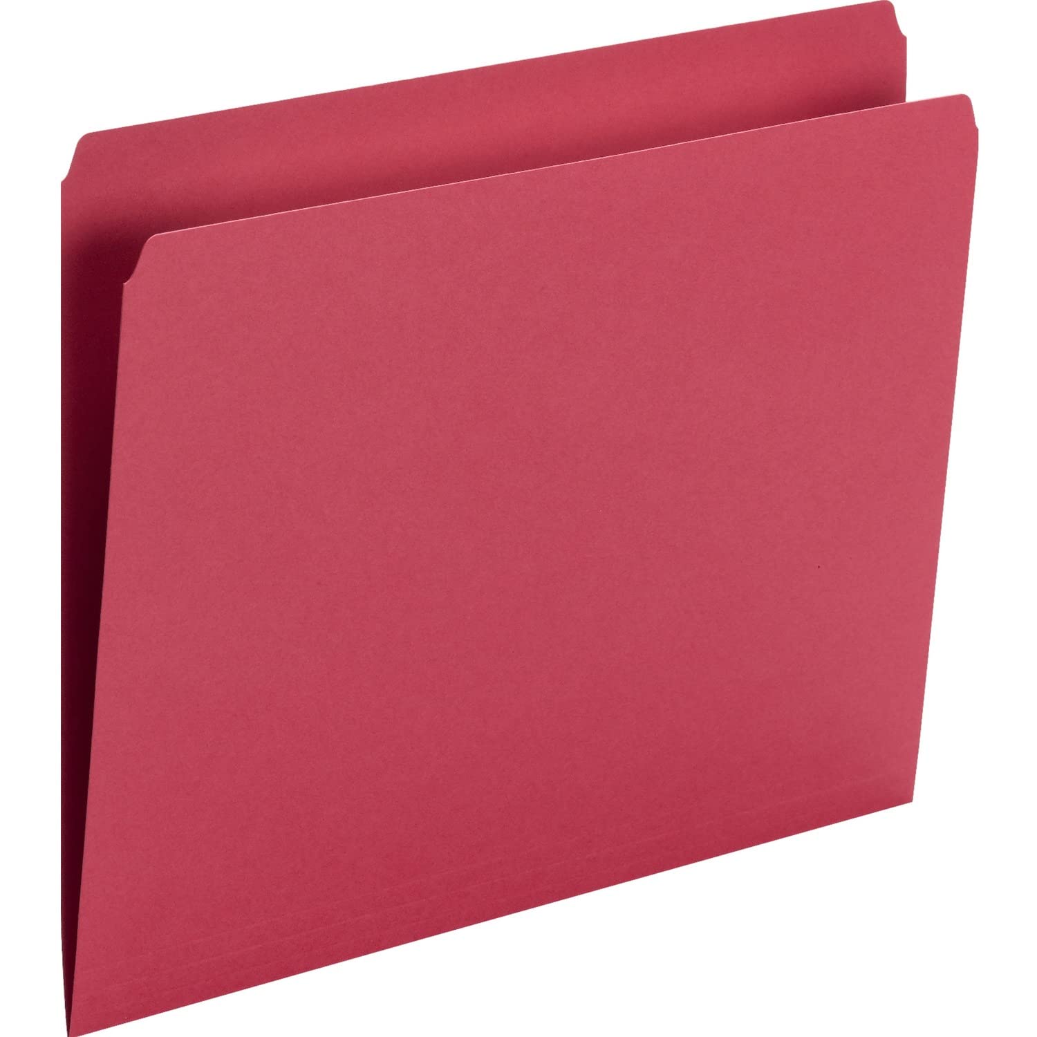Smead File Folder, Straight-Cut Tab, Letter Size, Red, 100 per Box (10943)
