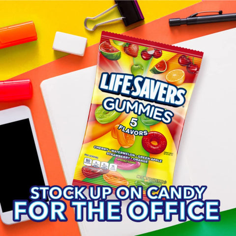 LIFE SAVERS 5 Flavors Summer Gummy Candy, 7 oz Bag