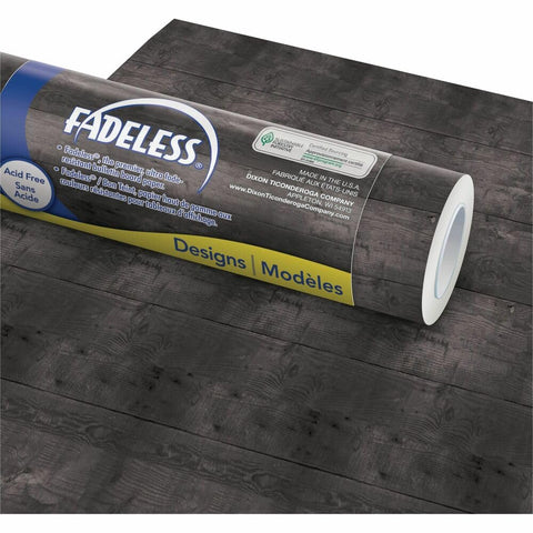 Fadeless Bulletin Board Paper, Fade-Resistant Paper for Classroom Decor, 48” x 50’, Black Shiplap, 1 Roll