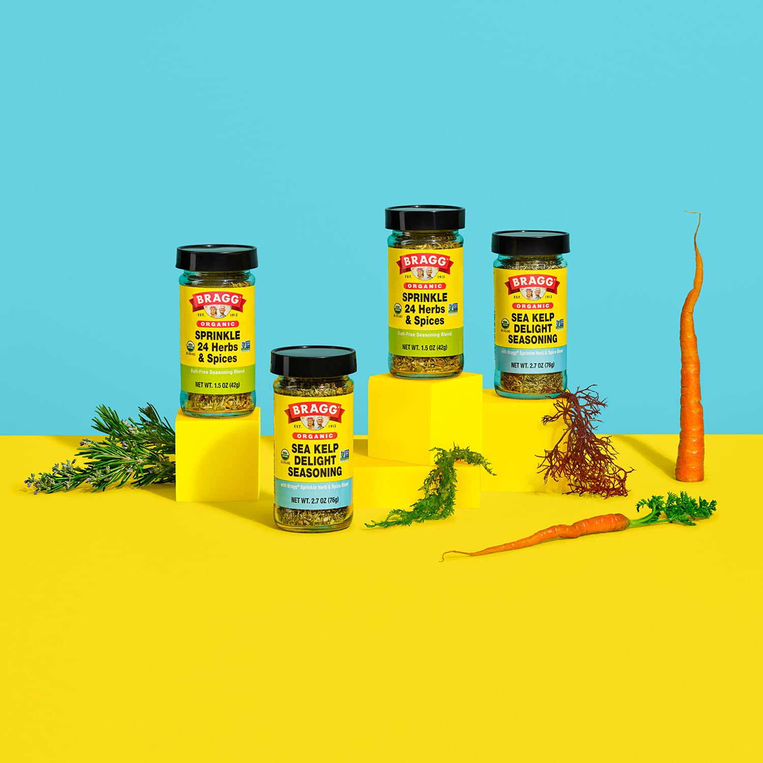 Bragg Sprinkle Herbs and Spices Seasoning, 1.5oz, 2 Pack