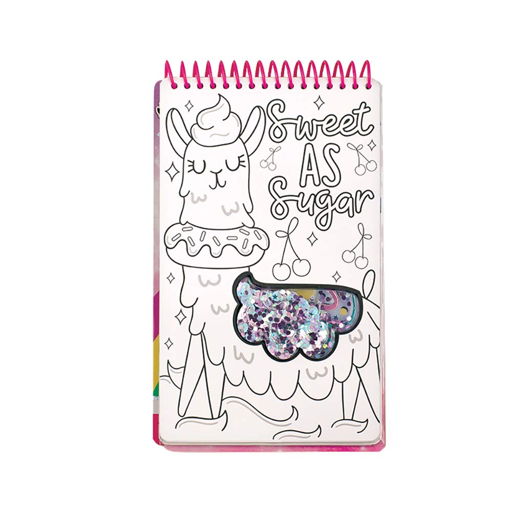 Fashion Angels Llama Shaker Compact Sketch Portfolio/Llama Sketch Book/Llama Coloring Book