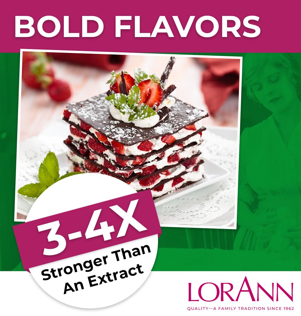 LorAnn Oils Super Strength Flavoring - Used For Candy Making, Flavoring Extracts, Baking, Hard Candy, and Flavor Oils - Bold, Natural Flavors 4X Stronger Than Extracts - Spearmint Oil, 0.125 fl oz
