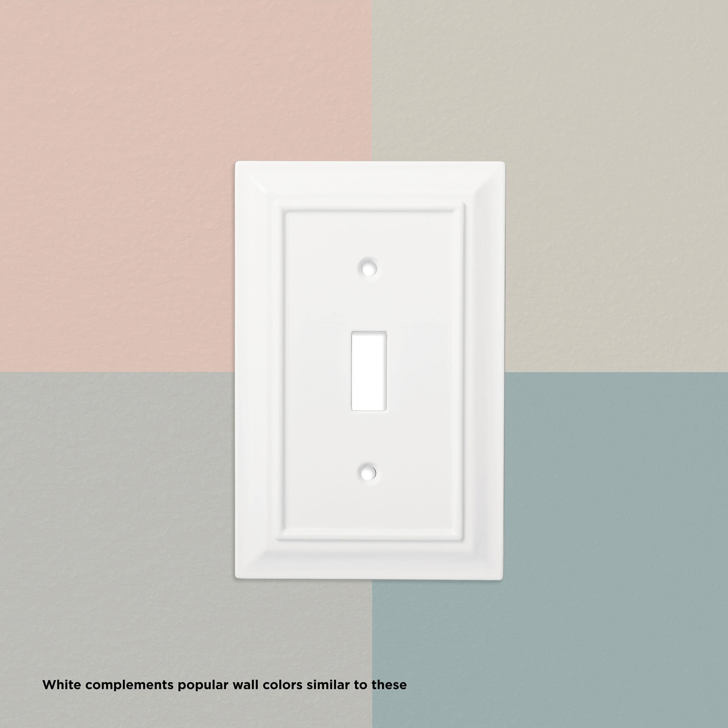 Franklin Brass Classic Beadboard (3-Pack) Outlet Covers Pure White 1-Gang Wall Plate Single Duplex Switch Plates Electrical Guard W35266V-PW-C