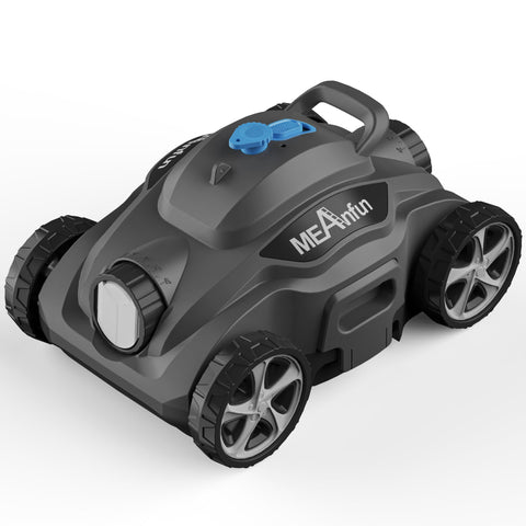 2024 New Cordless Robotic Pool Vacuum Cleaner, Last 110 Mins & Clean 1076 Sq. Ft for Above Ground and Inground Pool Robot - 5800mah Automatic Parking Pools Cleaning Tools PC01 Grey