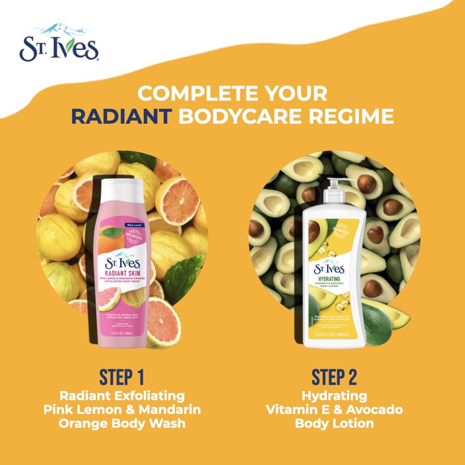 St. Ives Hydrating Hand & Body Lotion Moisturizer for Dry Skin Vitamin E & Avocado Made with 100% Natural Moisturizers 21 oz