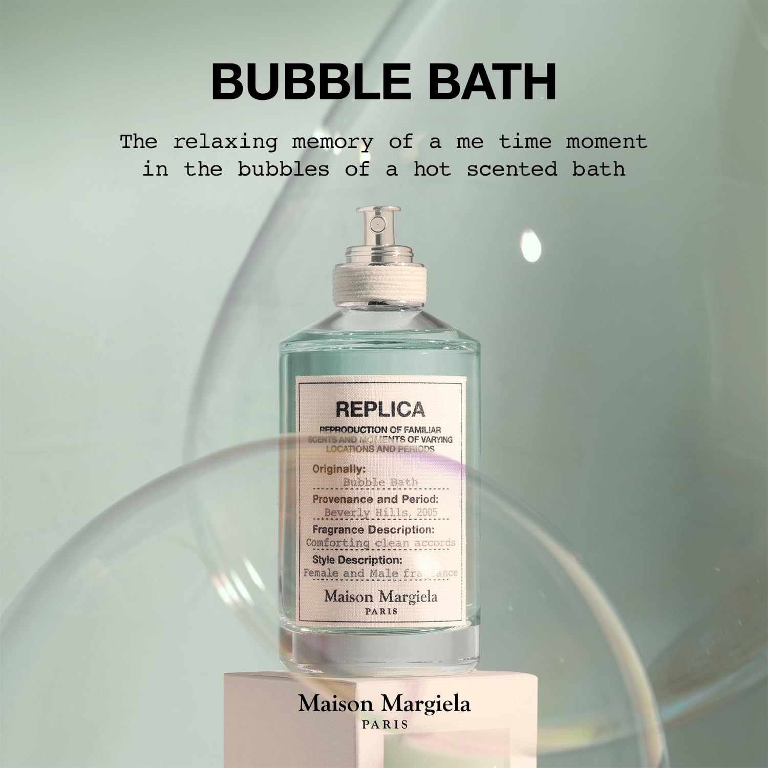 Maison Margiela - Replica - Bubble Bath Eau de Toilette - Fresh Fragrance - With Soap Bubbles, Rose & Coconut Milk - 3.4 Fl Oz
