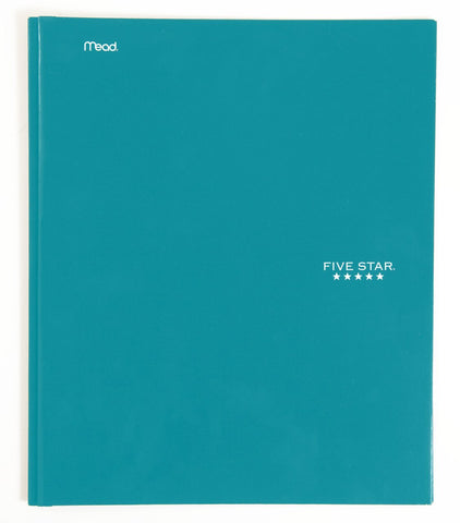 Five Star Pocket Folders - Portfolio with Prong Fasteners, 11.62 x 9.62 x .25 Inches, Teal (72357)