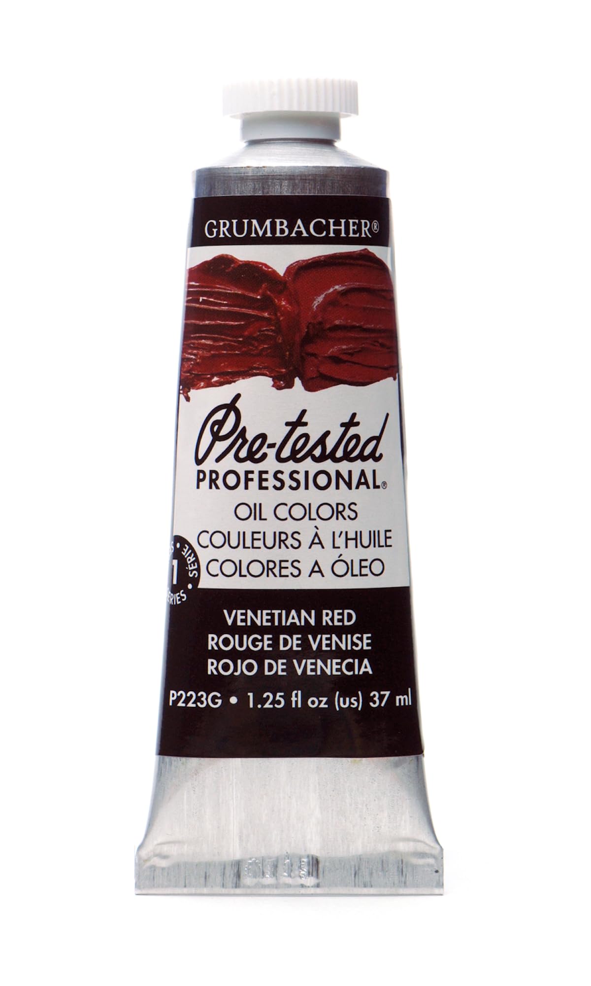Grumbacher Pre-Tested Oil Paint, 37ml/1.25 Ounce, Venetian Red (P223G)