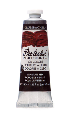 Grumbacher Pre-Tested Oil Paint, 37ml/1.25 Ounce, Venetian Red (P223G)