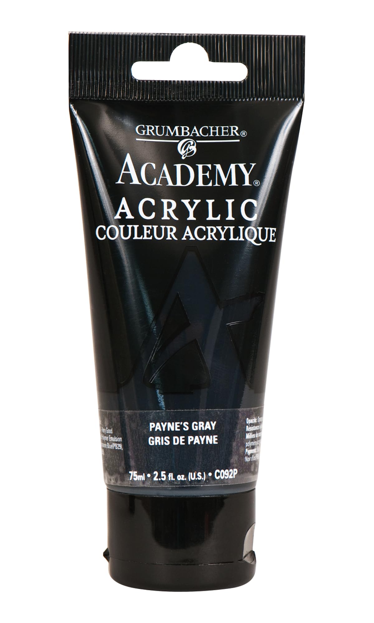 GRUMBACHER Academy Acrylic Paint Color: Paynes Gray, Size: 2.5 fl oz (C092P)