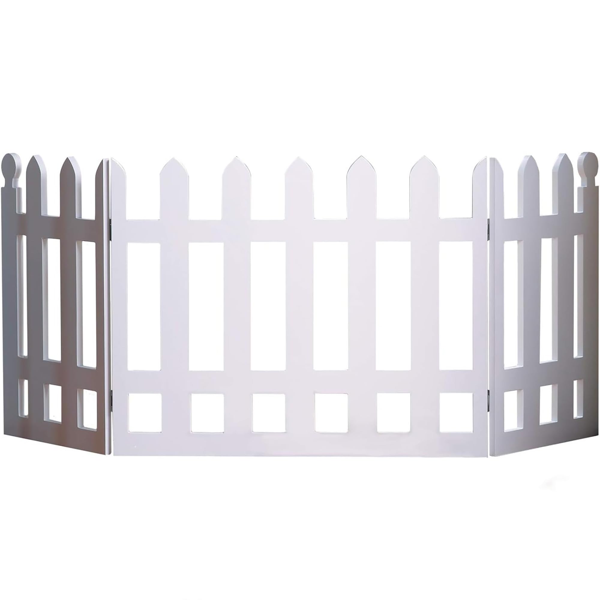 White Picket Fence Folding Pet Gate