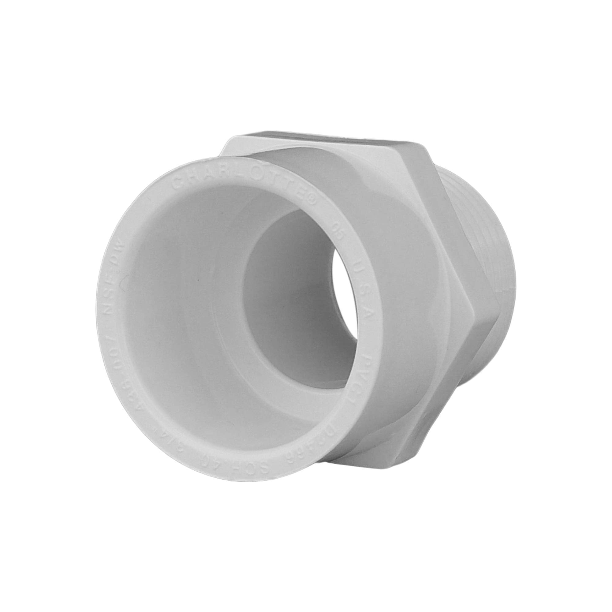 CHARLOTTE PIPE 3/4 SCH 40 MALE ADAPTER MPT X S PRESSURE (1 Unit Piece)