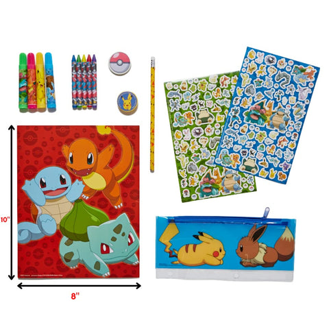 Innovative Designs Pokemon Kids Coloring Art and Sticker Set, 30 Pcs. & Craft Supplies with Pencil Case