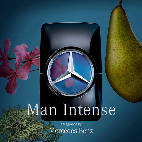 Mercedes Benz Man Intense - Woody Spicy Cologne for Men - Mens Cologne with Oakmoss, Geranium, Amber - Long-Lasting Men's Fragrance - 3.4 oz EDT Spray