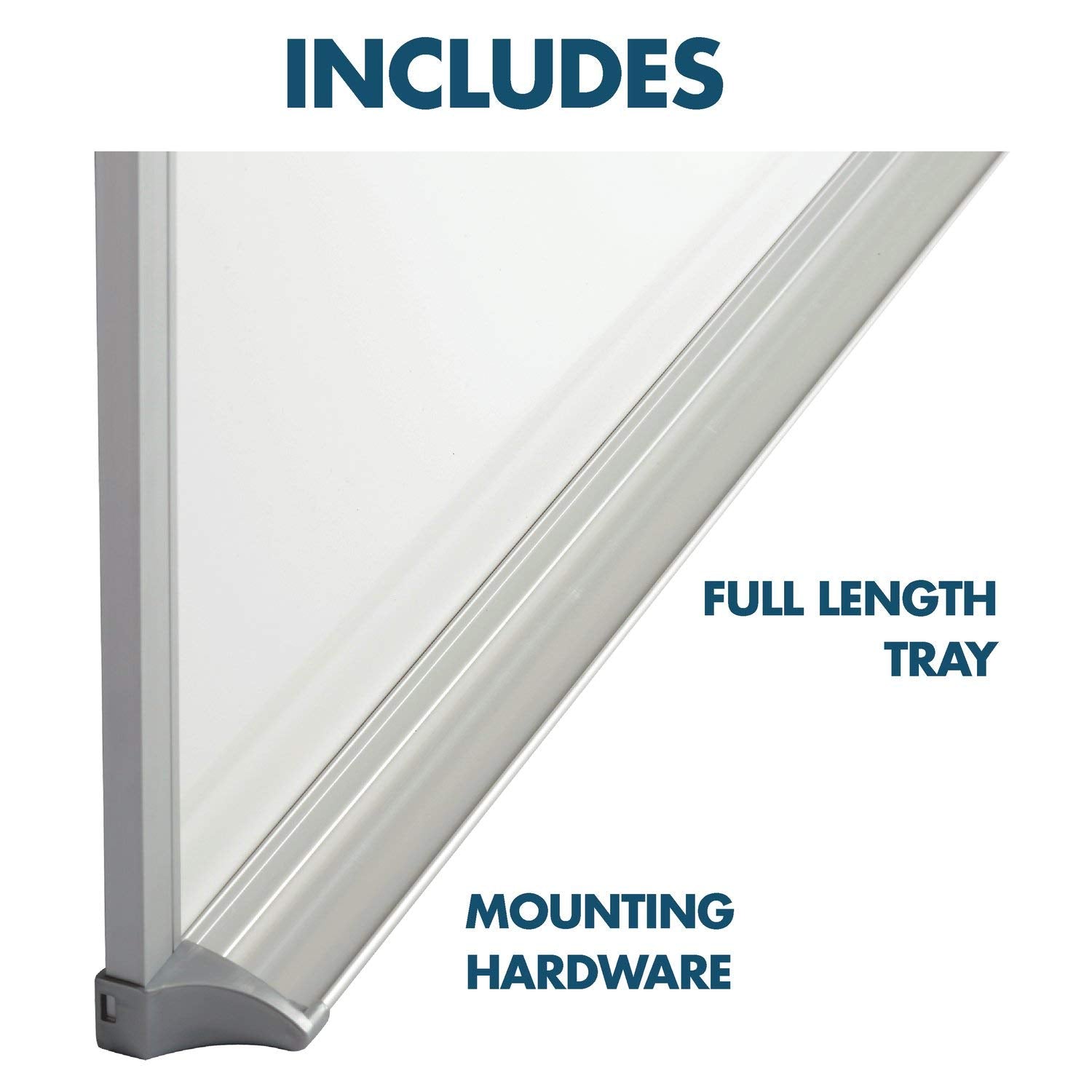 Quartet Magnetic Dry Erase White Board, 120"W x 48"H Whiteboard, Porcelain Surface Will Not Stain or Ghost, Silver Aluminum Frame (PPA410)