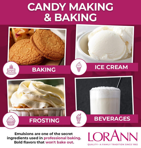 Lorann Oils Buttery Sweet Dough Bakery Emulsion: Authentic Sweet Dough Taste, Ideal for Amplifying Sweet Bready Notes in Baked Goods, Gluten-Free, Keto-Friendly, Sweet Dough Flavoring Essential