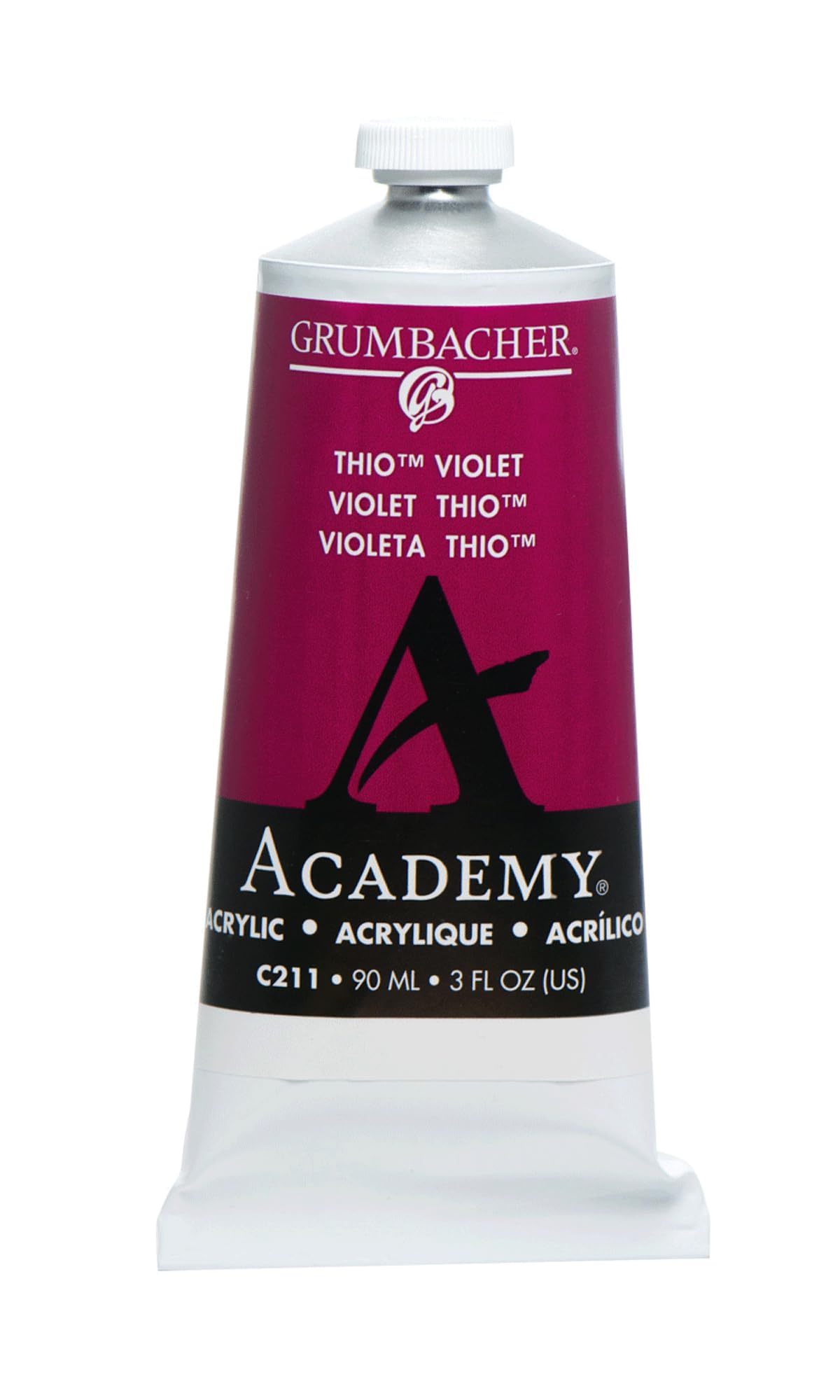 Grumbacher Academy Acrylic Paint, Gloss, 90ml/3 oz Metal Tube, Thio Violet