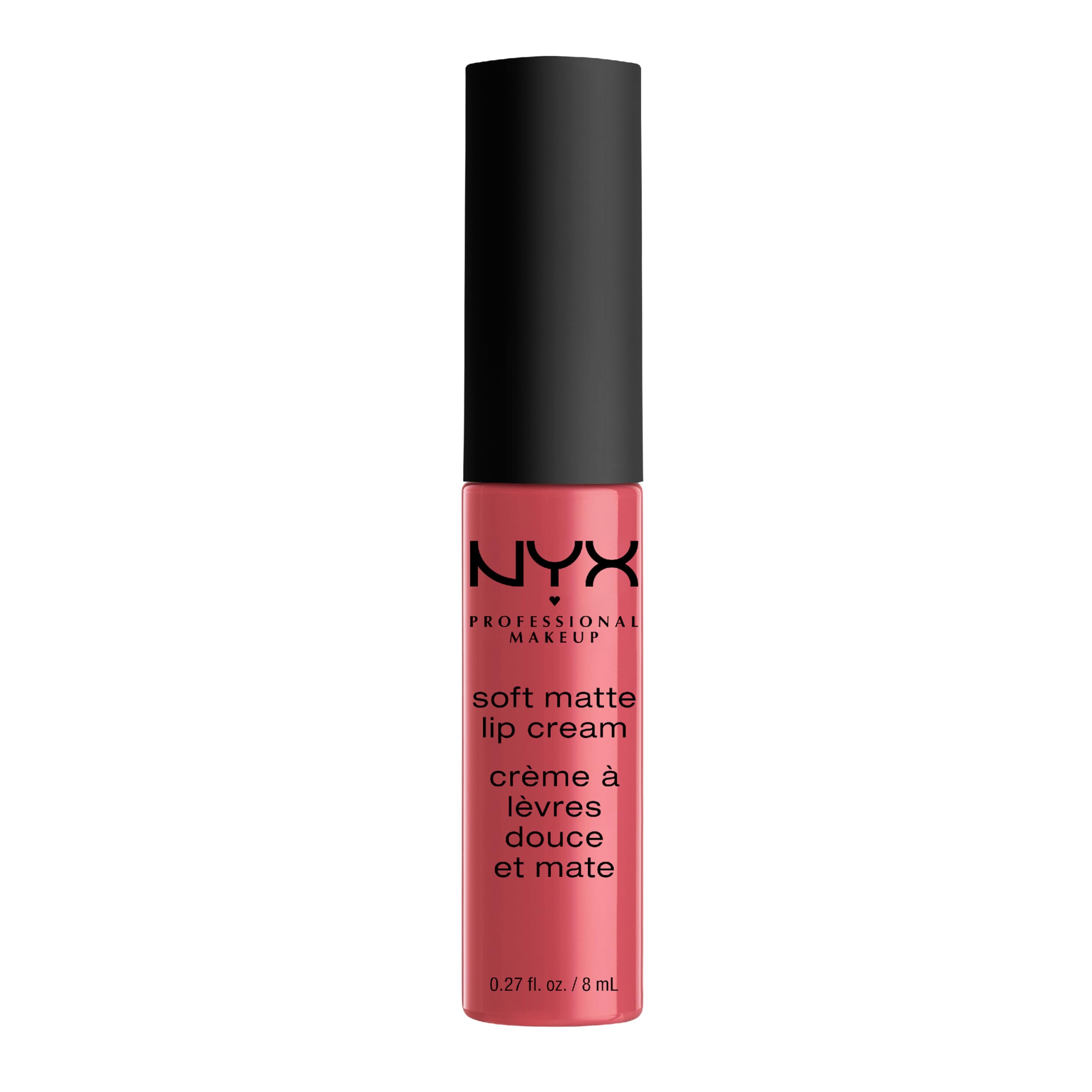 NYX PROFESSIONAL MAKEUP Soft Matte Lip Cream, Lightweight Liquid Lipstick - Sao Paulo (Bubblegum Pink)