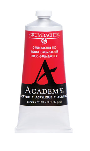 Grumbacher 90-ml Metal Tube Academy Acrylic Paint, Gloss, Grumbacher Red