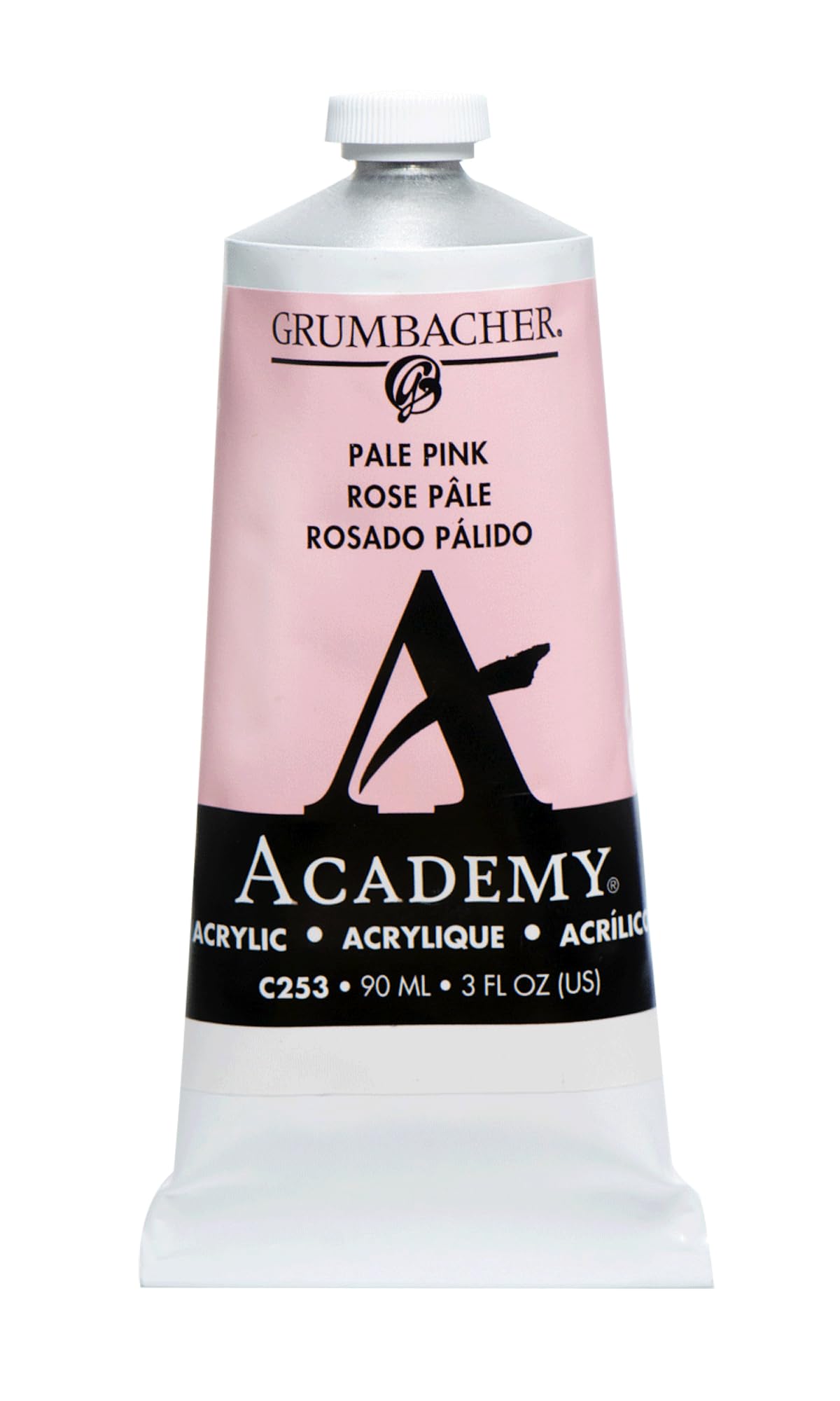 Grumbacher Academy Acrylic Paint, Gloss, 90ml/3 oz Metal Tube, Pale Pink