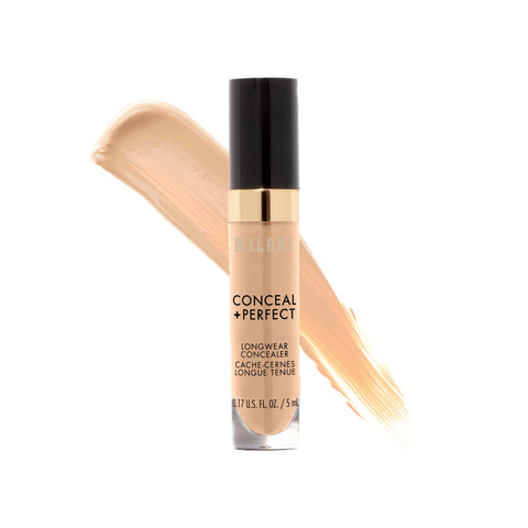 Milani Conceal + Perfect Longwear Concealer - Light Natural (0.17 Fl. Oz.) Vegan, Cruelty-Free Liquid Concealer - Cover Dark Circles, Blemishes & Skin Imperfections for Long-Lasting Wear