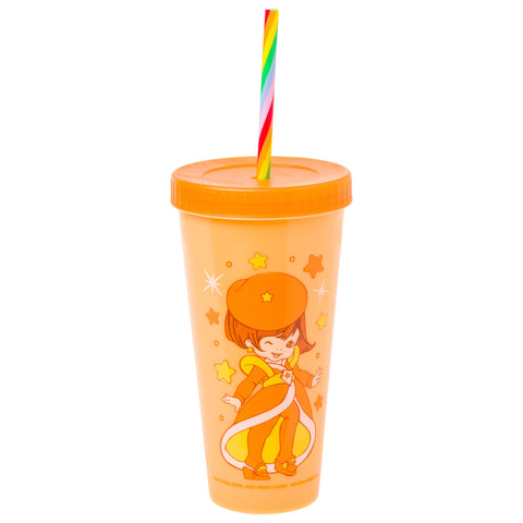Silver Buffalo Rainbow Brite 4 pack Color Change Plastic Tumbler Set Featuring Rainbow Brite, Patty O’Green, La La Orange, and Shy Violet, 24 Ounces