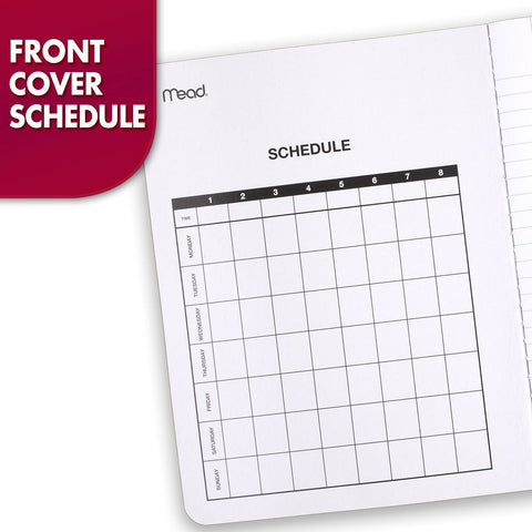 Mead Composition Notebook, 12 Pack, Wide Ruled Paper, 7-1/2" x 9-3/4", 100 Sheets per Comp Book, Black Marble (72936)