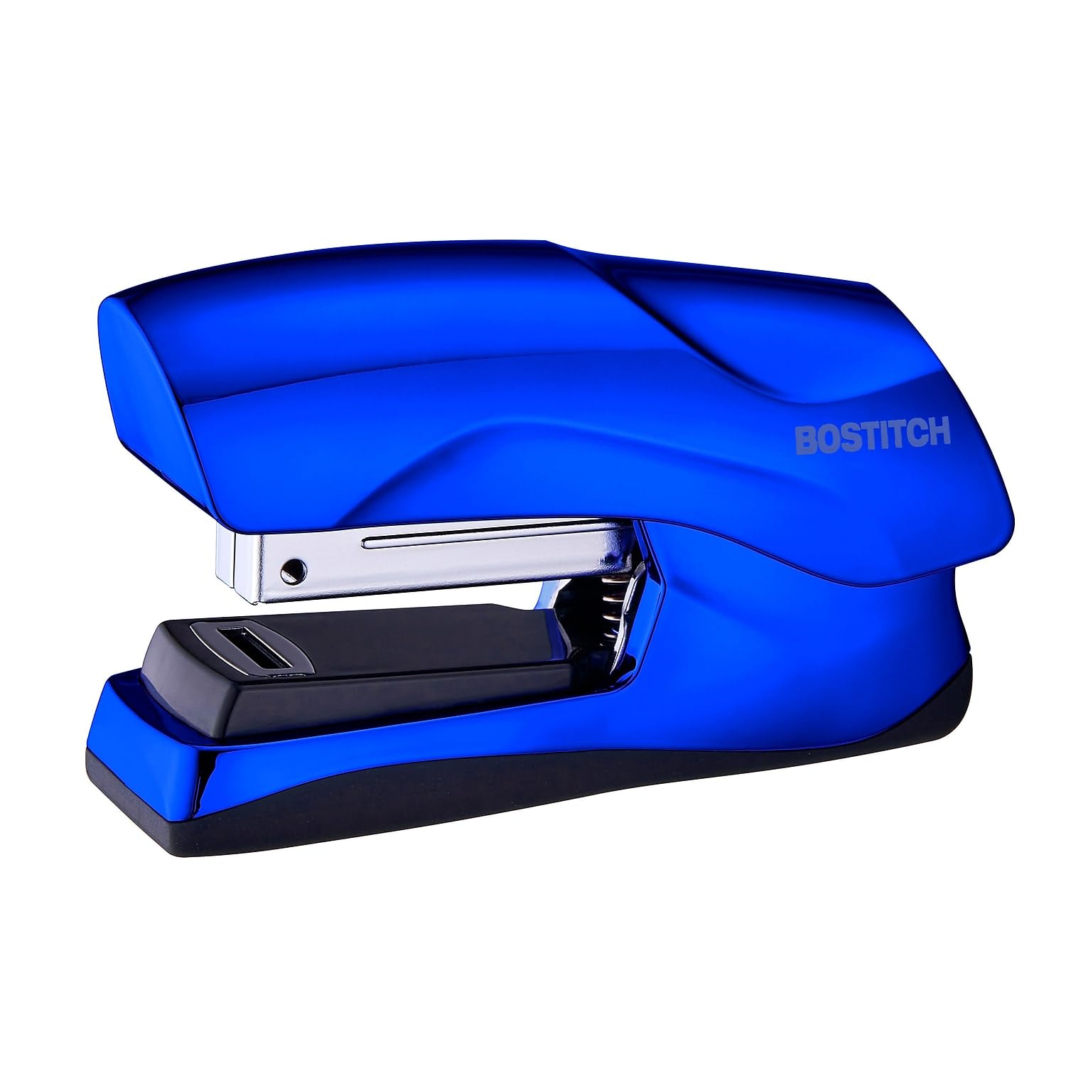 Bostitch Office Heavy Duty Stapler, 40 Sheet Capacity, No Jam, Half Strip, Fits into the Palm of Your Hand, For Classroom, Office or Desk, Metallic Blue