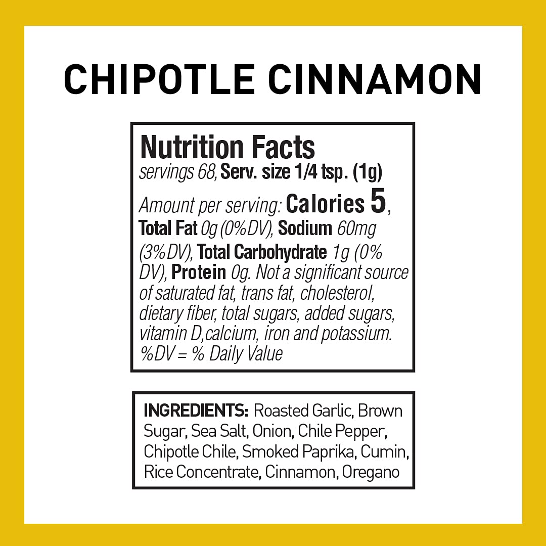 The Spice Hunter Global Fusion Rub, Chipotle Cinnamon, 2.4 Ounce
