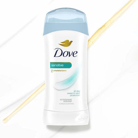 Dove Invisible Solid Antiperspirant Deodorant Stick Sensitive for Women, For 48H Underarm Sweat & Odor Protection 2.6 oz