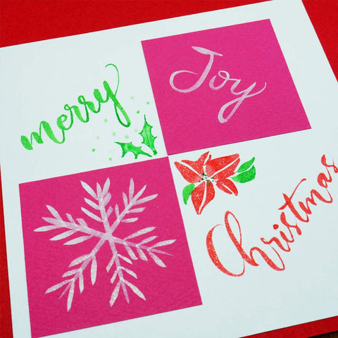 Kuretake ZIG Wink of Stella Brush II, White Christmas Glitter pen (White, Red, Green), Shimmer and Sparkle pens, for Card Making, Craft, Made in Japan