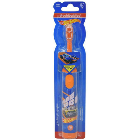 Brush Buddies Hot Wheels Electric Toothbrush, Kids Electric Toothbrushes, Battery Toothbrush, Toddler Electric Toothbrush for Kids 4-7