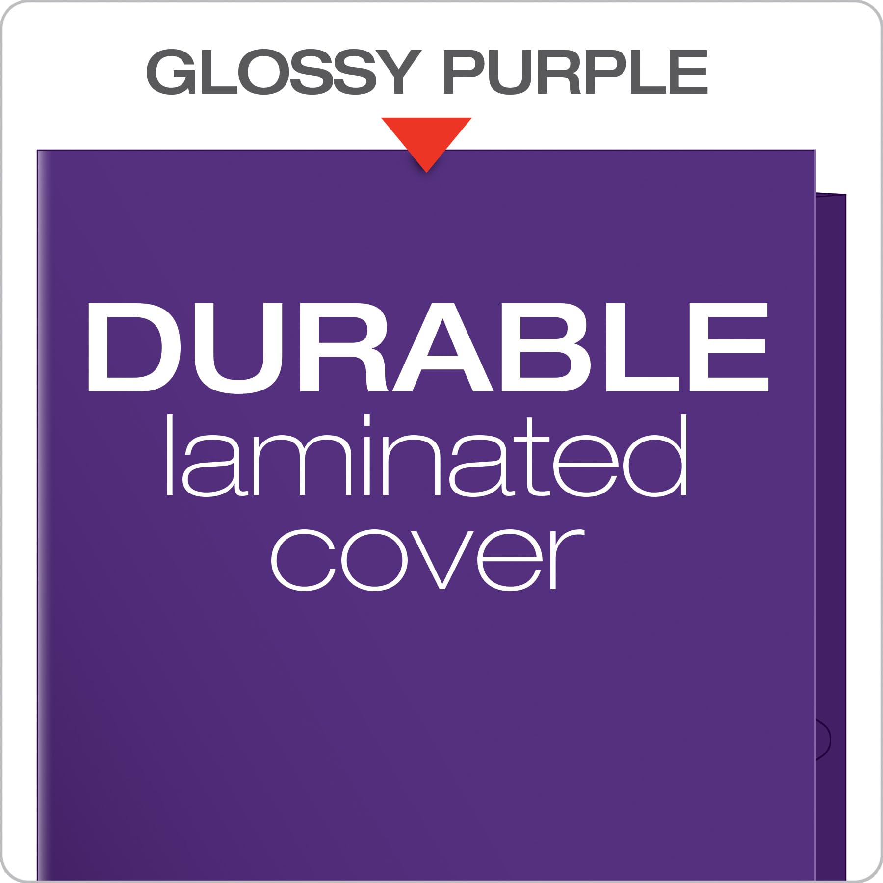 Oxford Laminated Twin-Pocket Folders, Letter Size, Purple, Holds 100 Sheets, Box of 25 (51726EE)