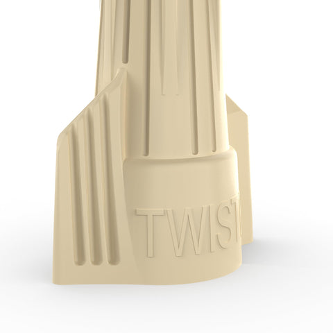 Ideal Electrical Tan Twister Electrical Wire Connectors (30-641J), Jar of 500 — Smooth Twist-On Wire Nuts for 22 to 8 AWG with Swept Wings